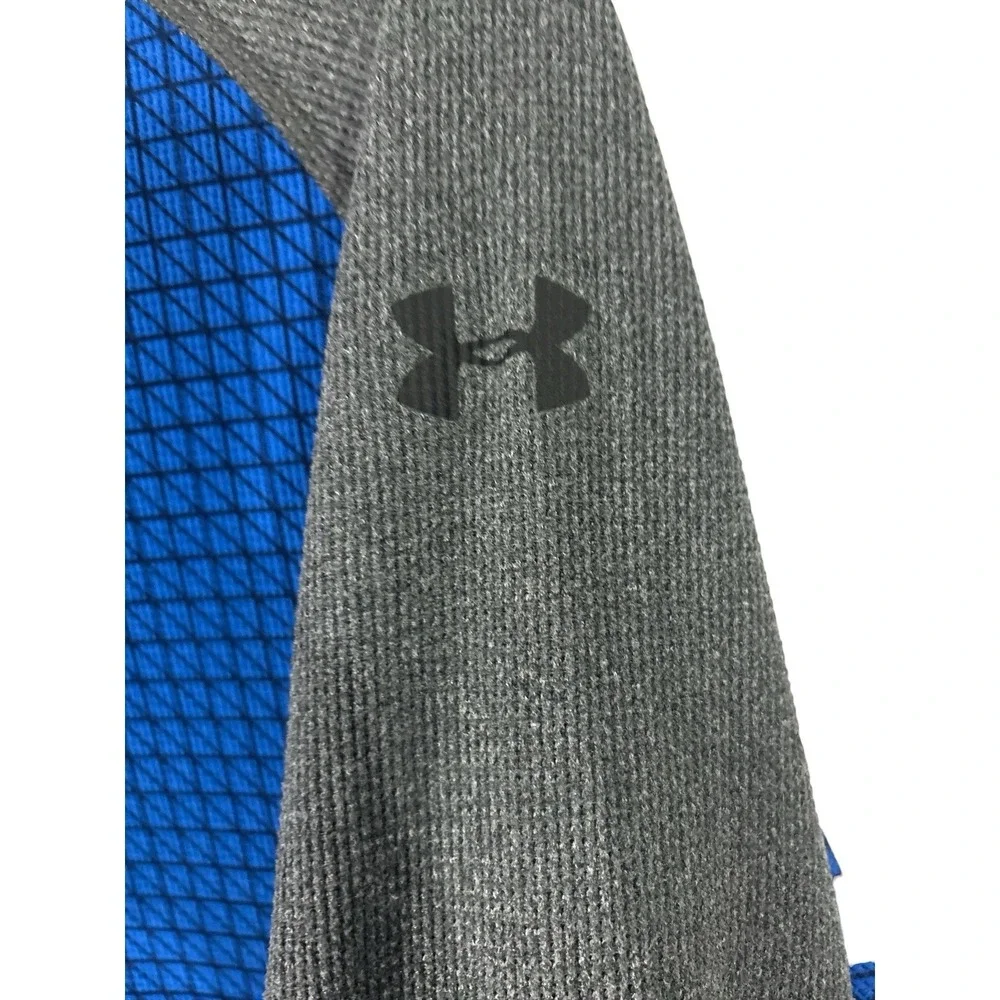 UNDER ARMOUR  All Season Long Sleeve Henley‎ Thermal Shirt Blue Grey SZ XL